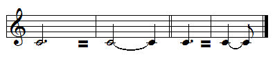 Dotted note and its equivalent