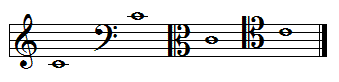 Middle C with four different clefs