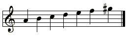 A harmonic minor scale